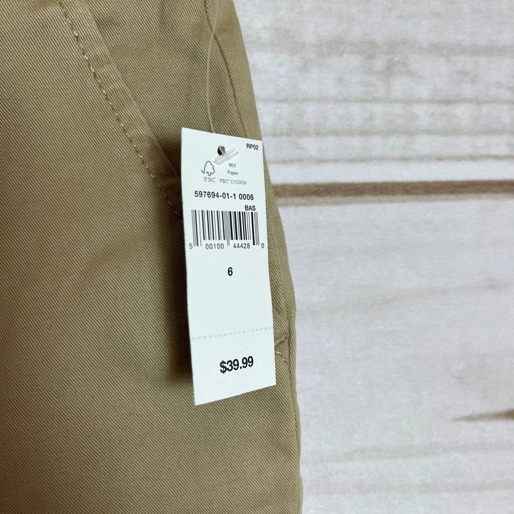 GAP Kids Boys Khaki‎ Pants Size 6 Adjustable Waist Classic Casual NWT